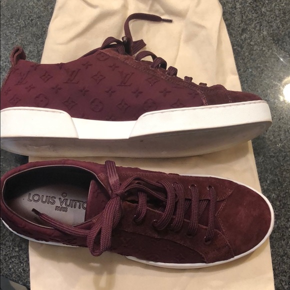 Louis Vuitton Burgundy Monogram Neoprene Suede - Picture 6 of 7